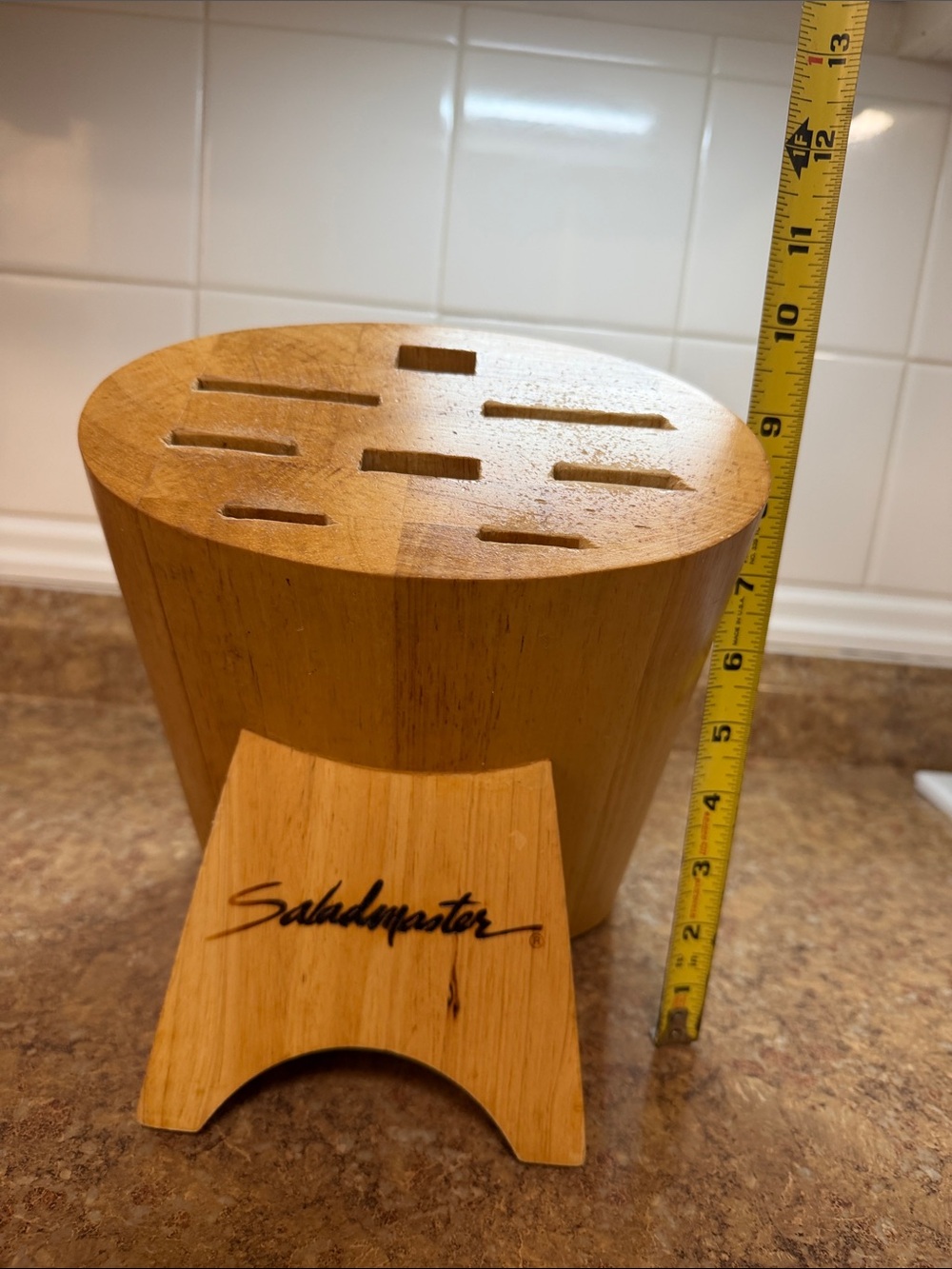 Saladmaster Natural Wood Knife Block - Light Brown - Picture 11 of 11